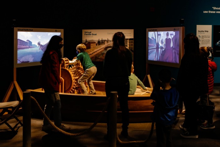 L'installazione dedicata alla Barca a pale VR